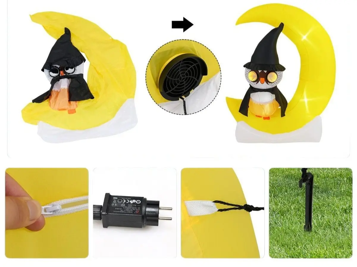 Надувная декорация Costway CM24939DE (Yellow/White)