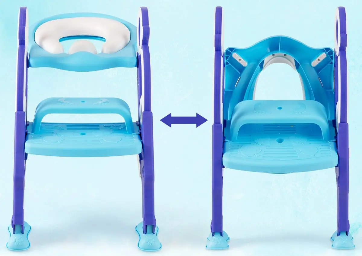 Сиденье для унитаза с лестницей Costway BB5486PU (Blue/Purple) - 5