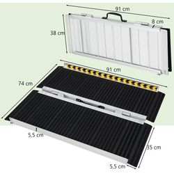 Rampa pliabila Costway TL35708 (Black/Silver) Thumb