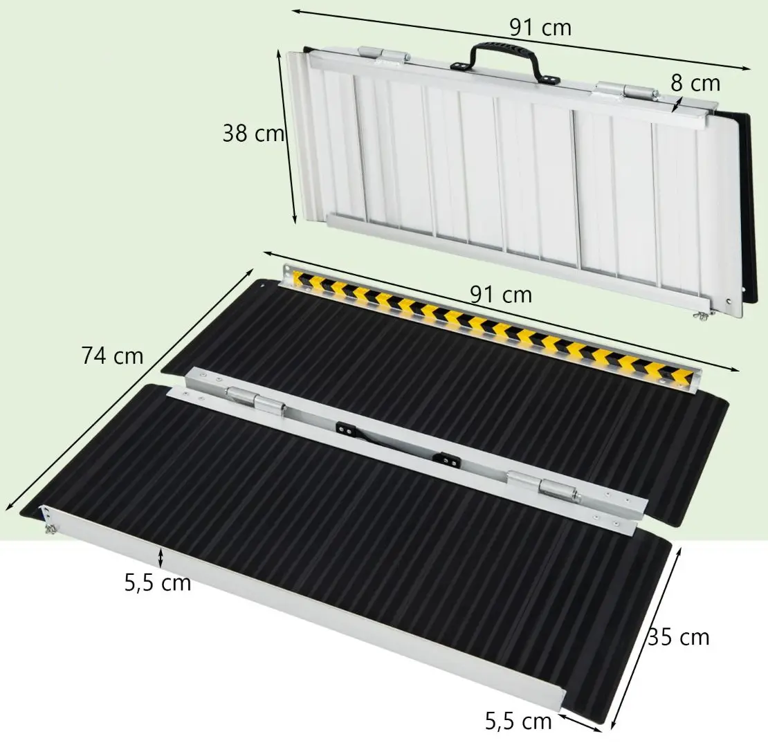 Rampa pliabila Costway TL35708 (Black/Silver) - 4