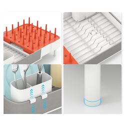 Сушилка для посуды Costway KC55531 (White/Orange) Thumb