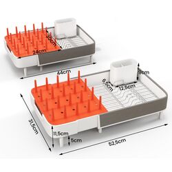 Сушилка для посуды Costway KC55531 (White/Orange) Thumb