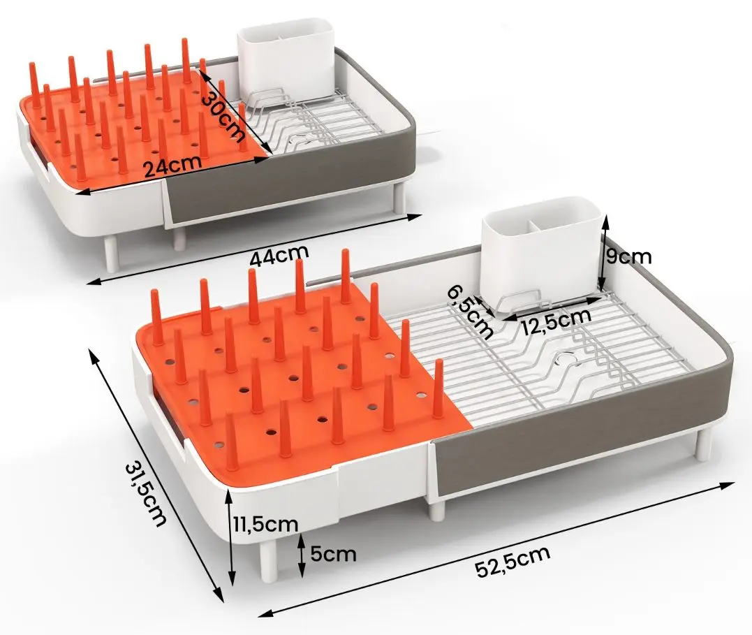 Сушилка для посуды Costway KC55531 (White/Orange)