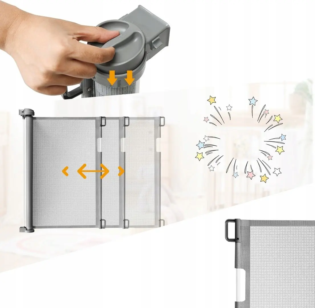 Защитный барьер для детей Costway HW66091GR (Gray)