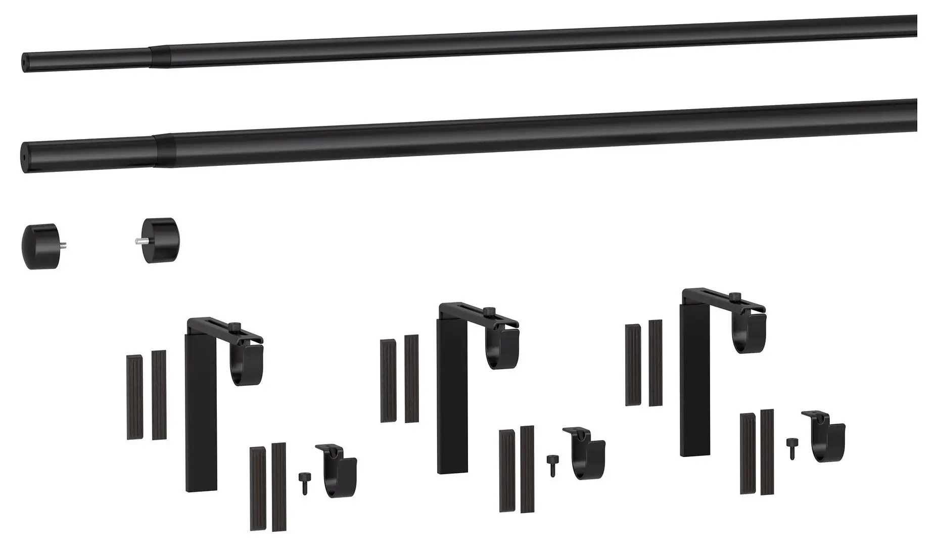 Bagheta perdea Ikea Racka/Hugad (Negru)