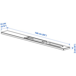 Модуль розетки Ikea Mittzon 140x12cm (Белый) Thumb