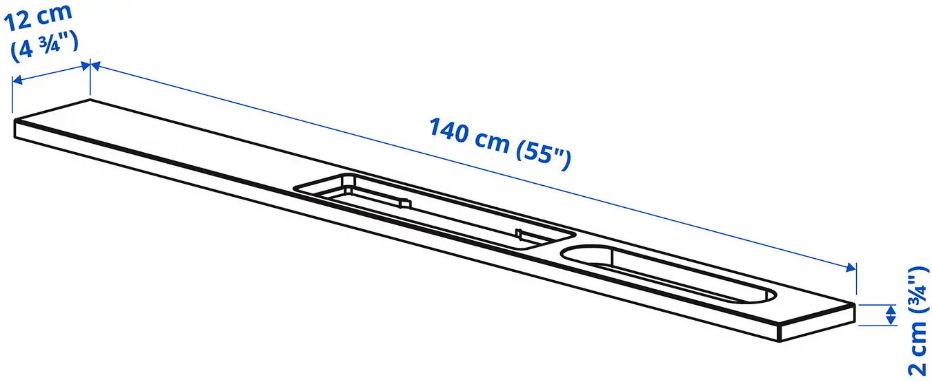 Модуль розетки Ikea Mittzon 140x12cm (Белый)