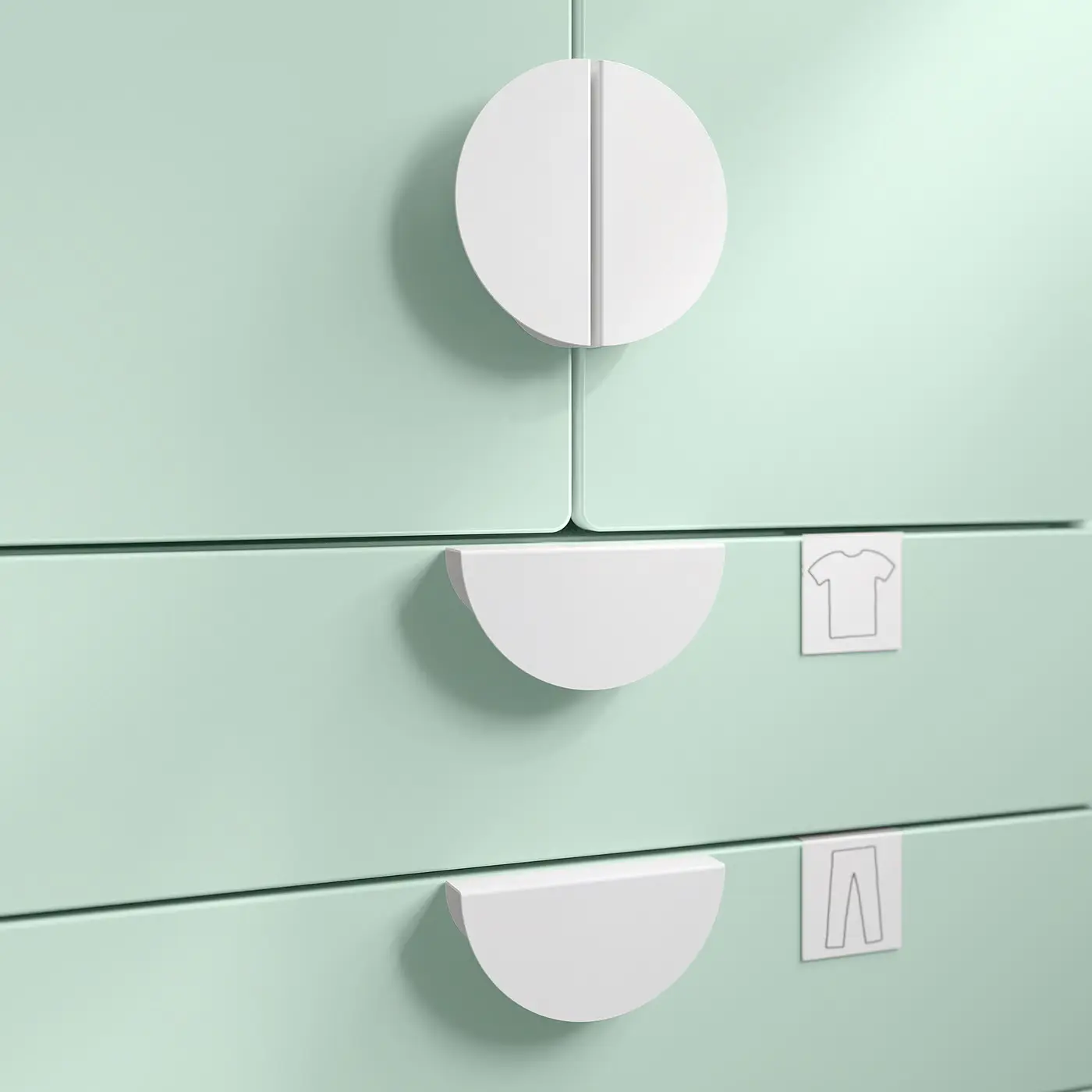 Miner Ikea Begripa semicerc 130mm (Alb)