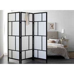 Paravan de camera Ikea Risor 216x185 (Alb/Negru) Thumb