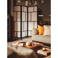 Paravan de camera Ikea Risor 216x185 (Alb/Negru) Thumb