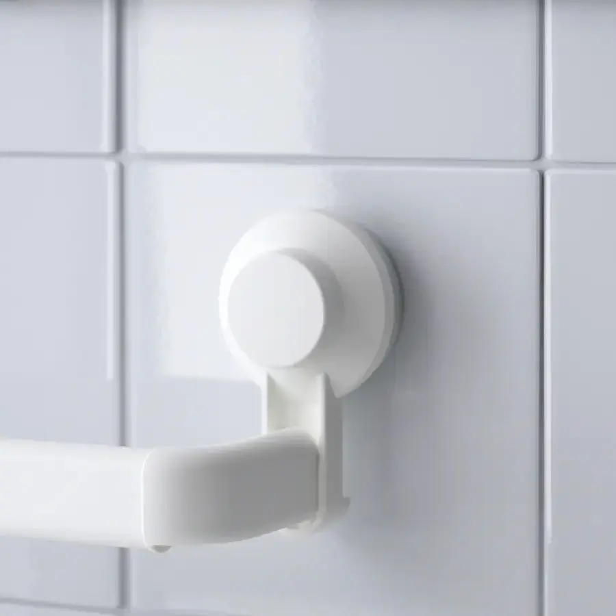 Suport prosoape cu ventuza Ikea Tisken (Alb)