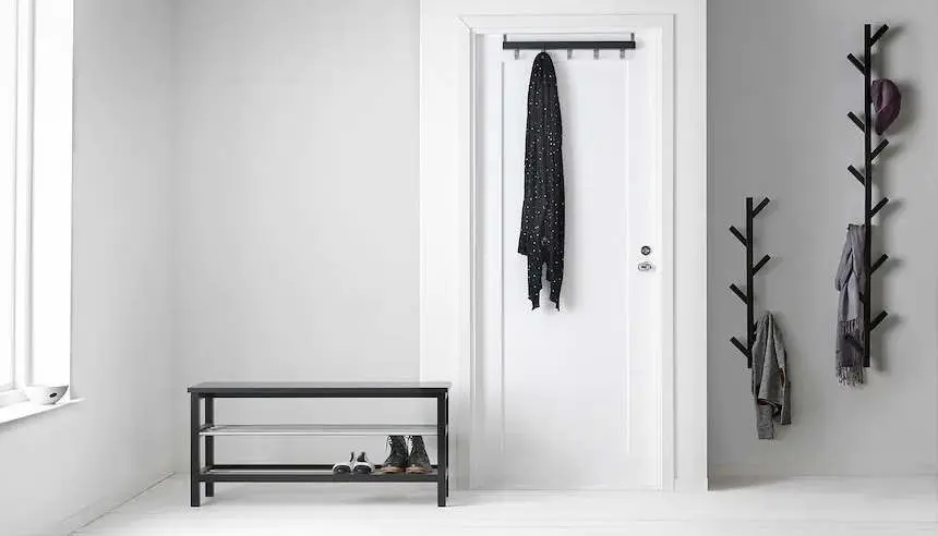 Cuier uşă/perete Ikea Tjusig 60cm (Negru)