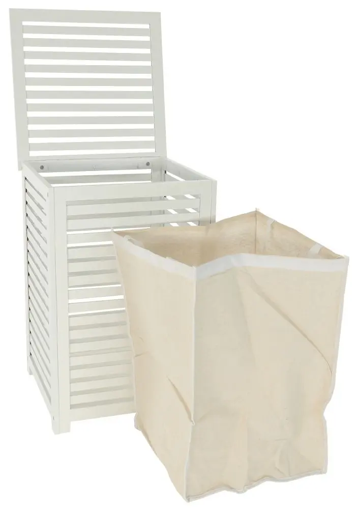 Cos pentru rufe Mobhaus Basket (White/Beige)