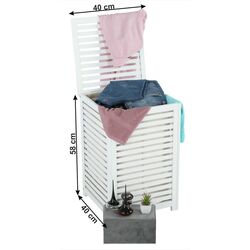 Cos pentru rufe Mobhaus Basket (White/Beige) Thumb