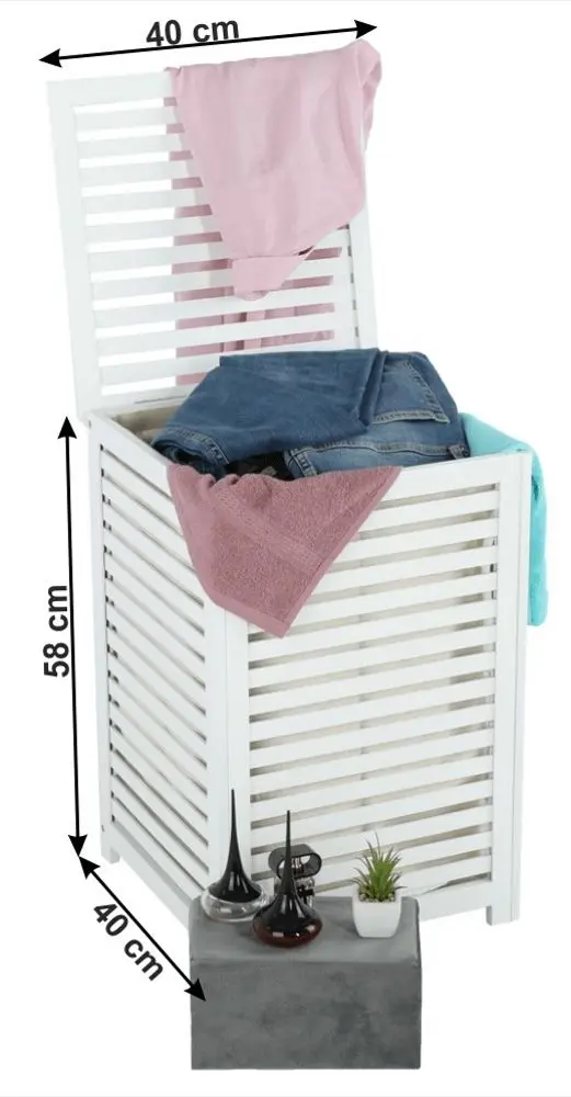 Cos pentru rufe Mobhaus Basket (White/Beige)