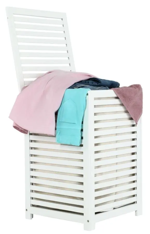 Cos pentru rufe Mobhaus Basket (White/Beige)