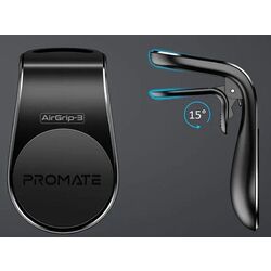 Автомобильный держатель для телефона Promate AirGrip-3 (Black) Thumb