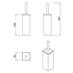 Ершик для унитаза RJ First RJAC020-01SS (Stainless Steel) Thumb