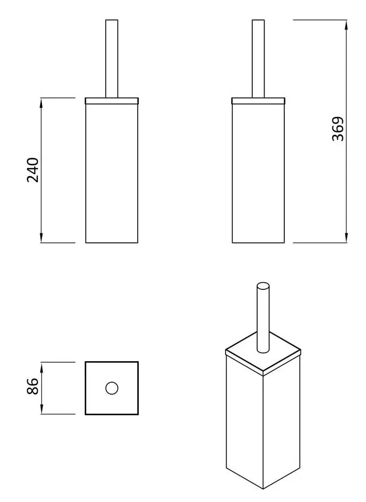 Ершик для унитаза RJ First RJAC020-01SS (Stainless Steel) - 3