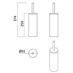 Ершик для унитаза RJ Poznan RJAC025-02WO (White/Brown) Thumb
