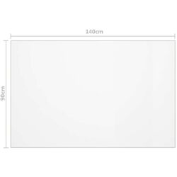 Protectie PVC pentru masa VidaXL 288265 140x90cm (Transparent) Thumb