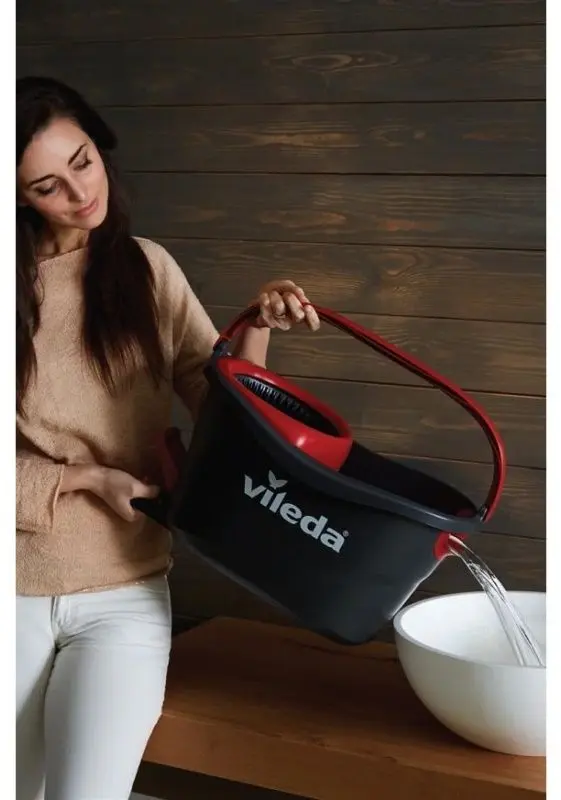 Набор швабра + ведро Vileda Turbo (Black/Red)