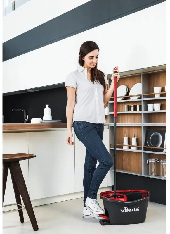 Набор швабра + ведро Vileda Turbo (Black/Red)