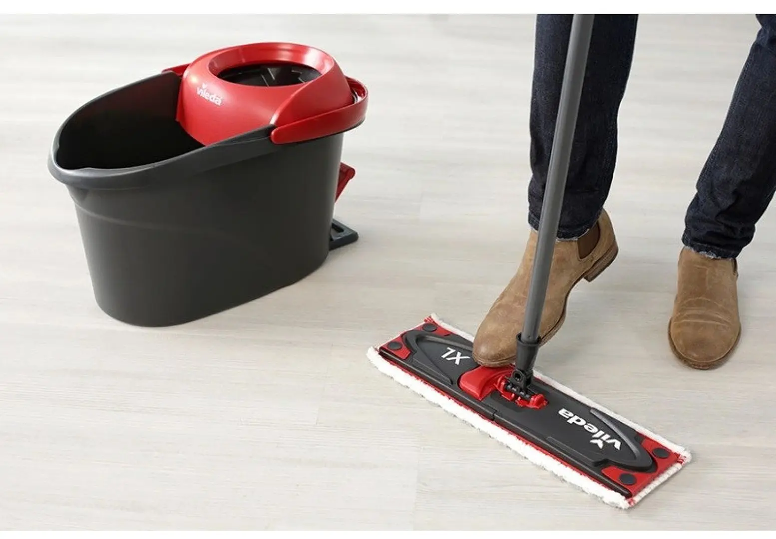 Набор швабра + ведро Vileda Ultramat Turbo XL (Black/Red)