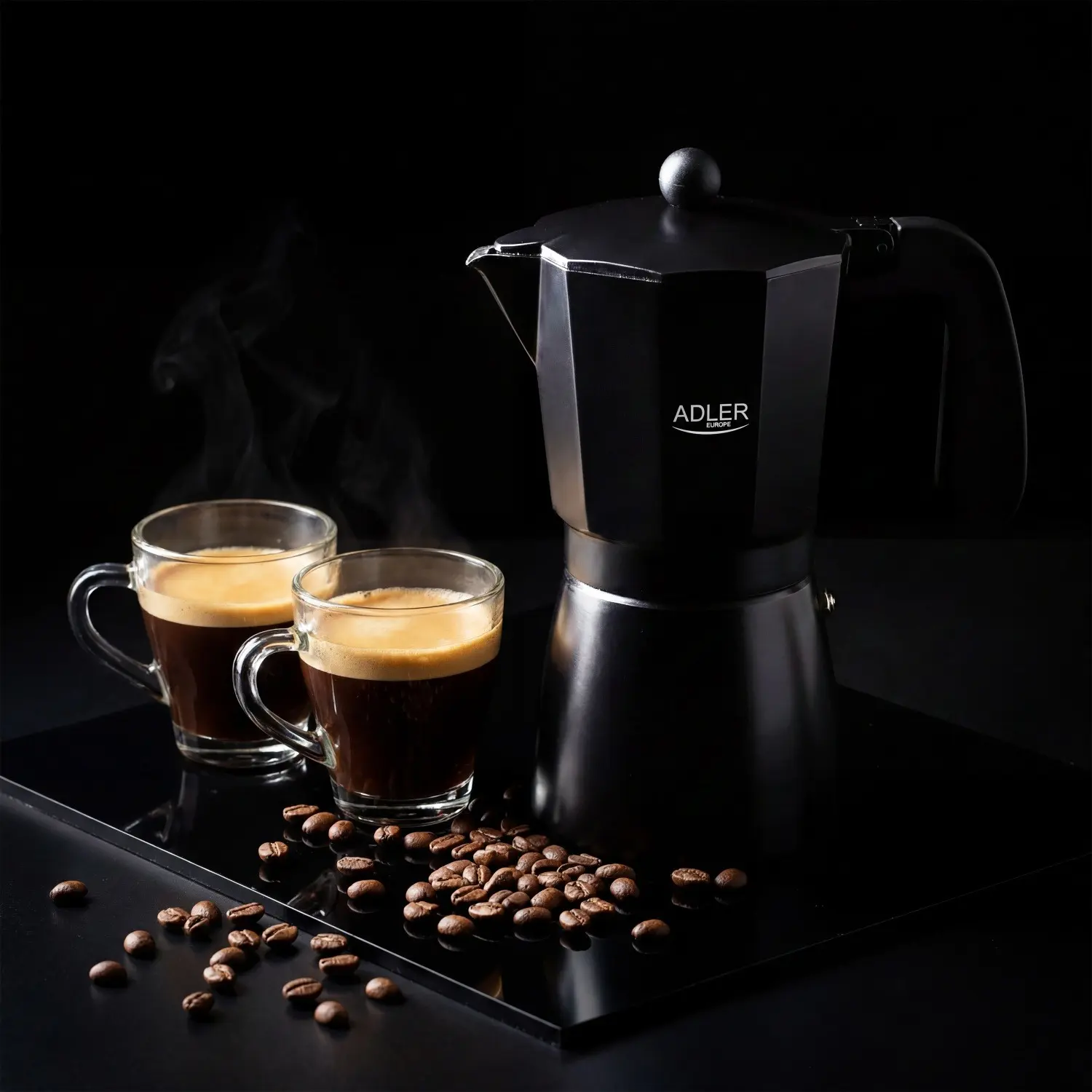 Гейзерная кофеварка Adler AD 4420 (Black) - 11
