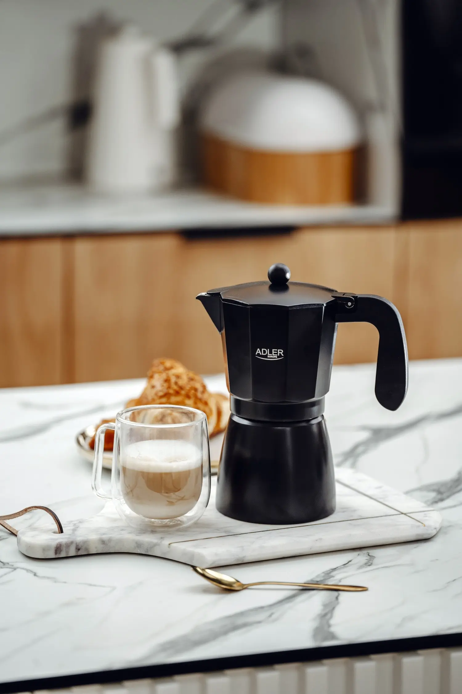 Гейзерная кофеварка Adler AD 4420 (Black) - 9