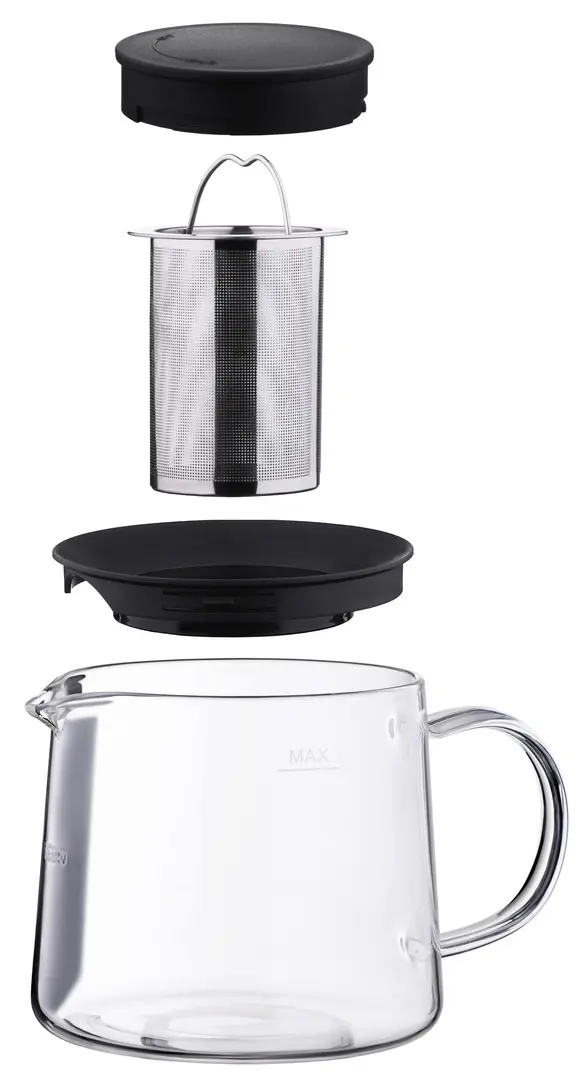 Заварочный чайник Ardesto Black Mars AR0710FP (Transparent)