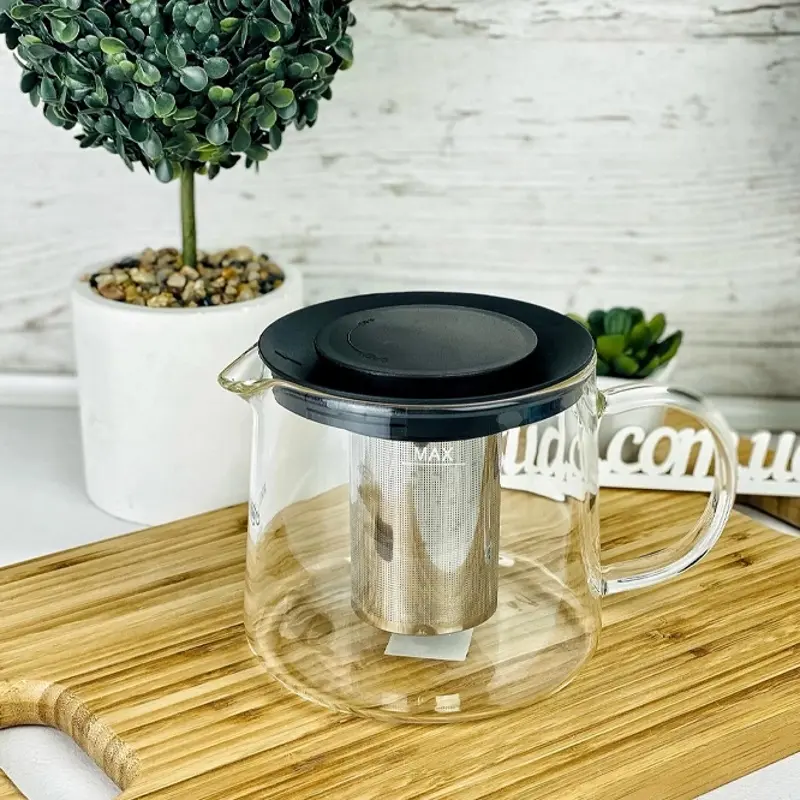 Заварочный чайник Ardesto Black Mars AR0710FP (Transparent)