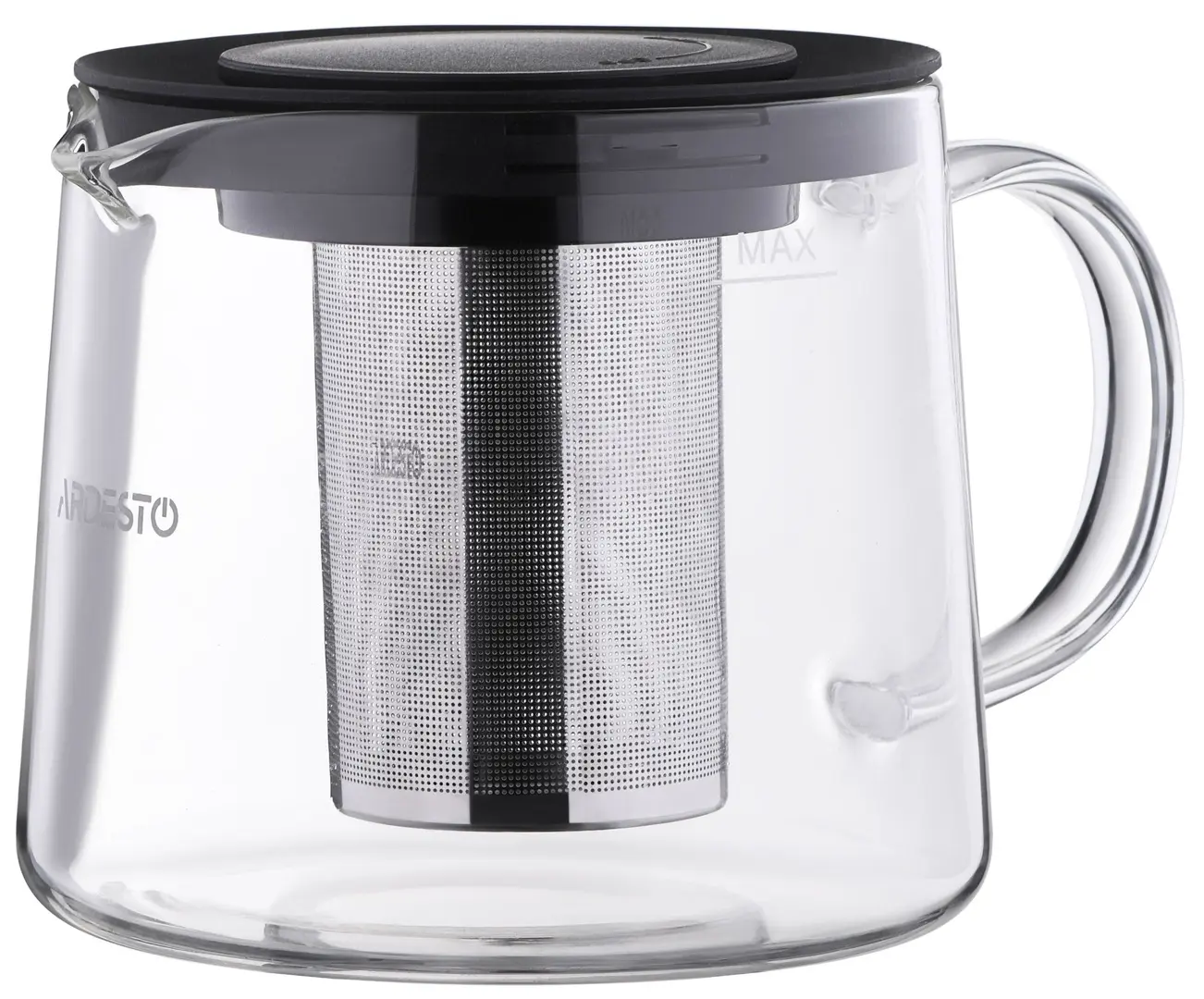 Заварочный чайник Ardesto Black Mars AR0710FP (Transparent)