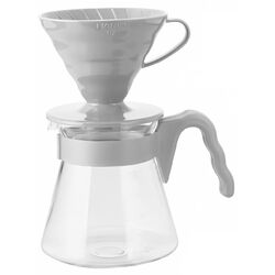 Ibric de cafea Hario V60 VCSD-02-PGR (Transparent/White)