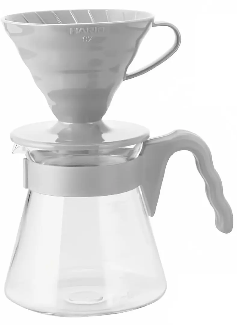 Ibric de cafea Hario V60 VCSD-02-PGR (Transparent/White)