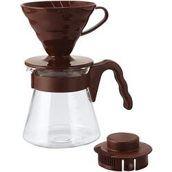 Ibric de cafea Hario V60 VCSD-02CBR-16 (Transparent/Brown)