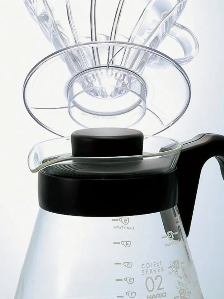 Ibric de cafea Hario VCS-02B V60 (Transparent)