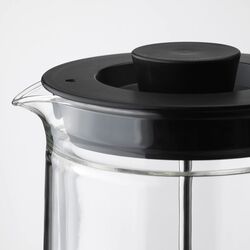 Infuzor ceai Ikea Egentlig sticla 0.9L (Negru/Transparent) Thumb