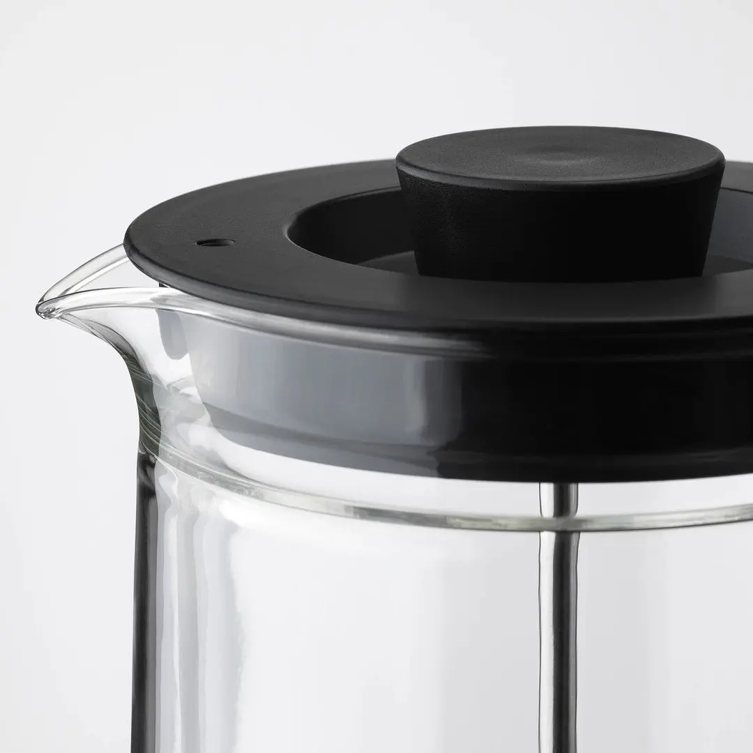 Infuzor ceai Ikea Egentlig sticla 0.9L (Negru/Transparent) - 2