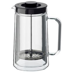 Infuzor ceai Ikea Egentlig sticla 0.9L (Negru/Transparent) Thumb