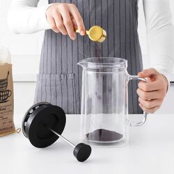 Infuzor ceai Ikea Egentlig sticla 0.9L (Negru/Transparent) Thumb
