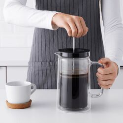 Infuzor ceai Ikea Egentlig sticla 0.9L (Negru/Transparent) Thumb