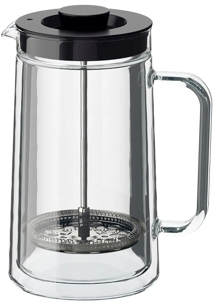 Infuzor ceai Ikea Egentlig sticla 0.9L (Negru/Transparent)