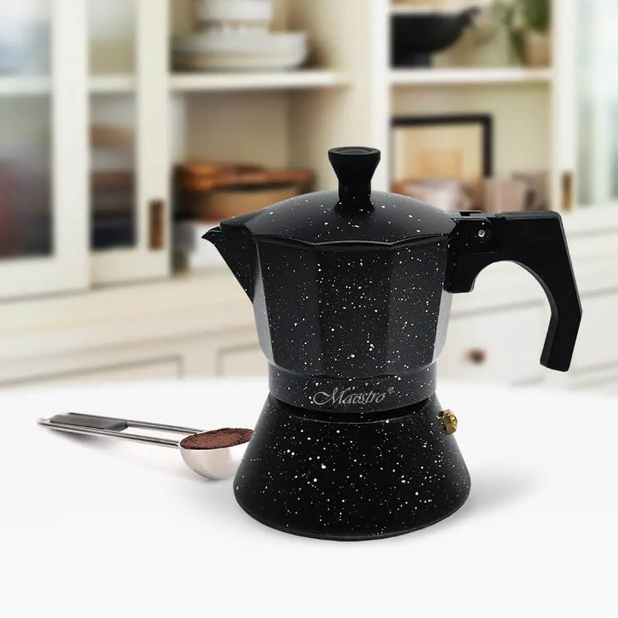Гейзерная кофеварка Maestro Classic MR-1667-9 (Black) - 4