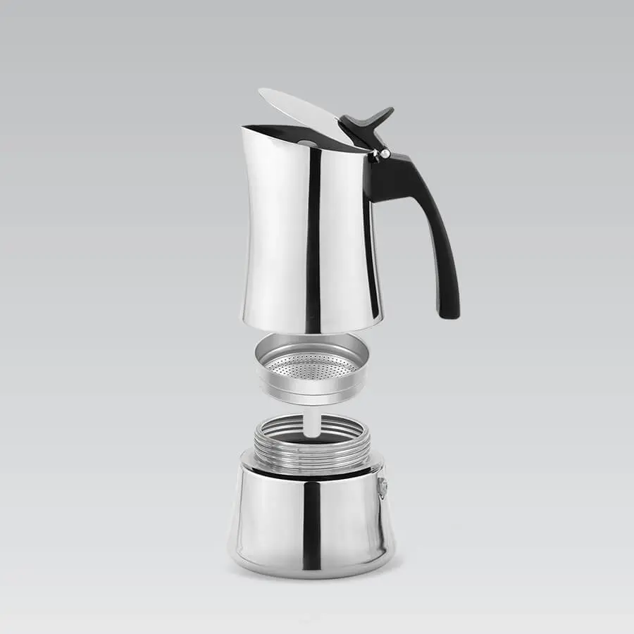 Гейзерная кофеварка Maestro Mr-1668-6 (Inox) - 4