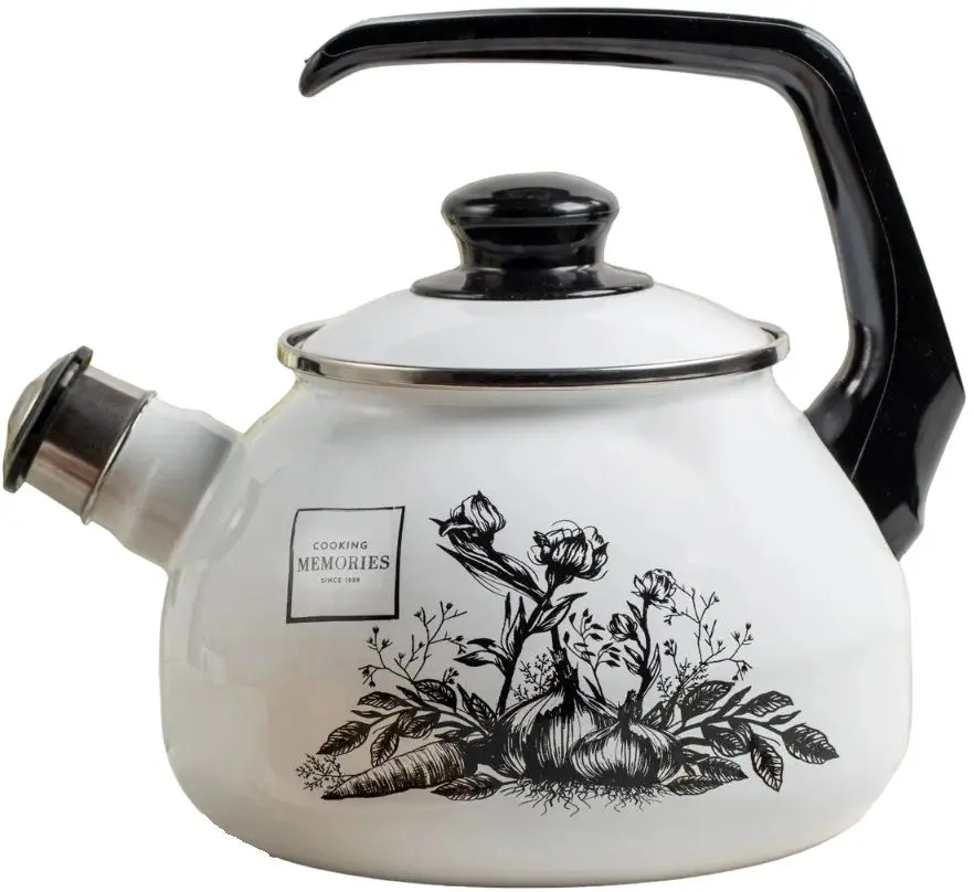 Ceainic Metrot Black Rose (White/Black)