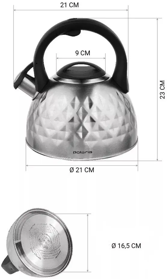 Ceainic Polaris Kontur 3L (Gray)