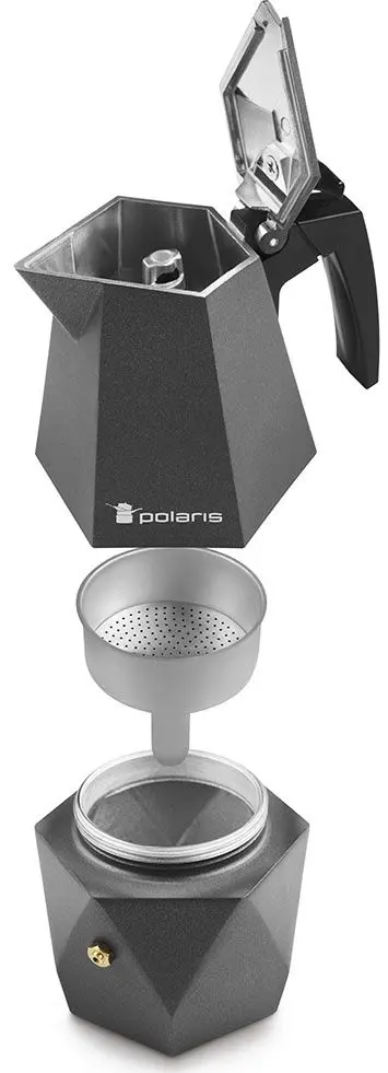 Гейзерная кофеварка Polaris Kontur-4C (Black)