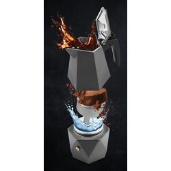 Гейзерная кофеварка Polaris Kontur-4C (Black) Thumb