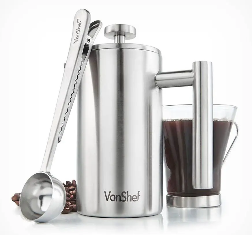 Ibric de cafea VonShef 1000113 (Inox)